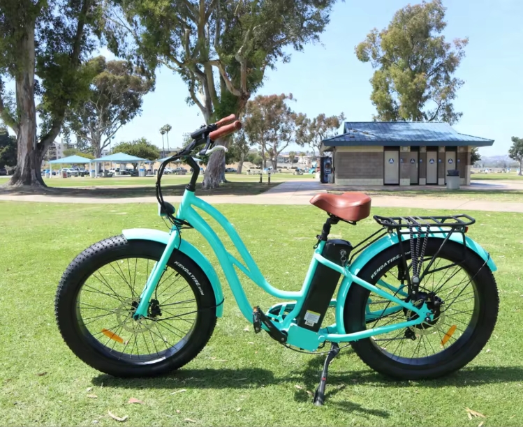 Step Thru Ebike 7 Speed Electric City Bike 48V 500W 750W Electric Bike 26*4.0 Fat Tire Electric Bike For Ladies