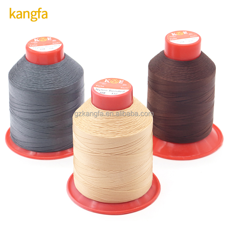 Multicolor Tex135 Nylon Bonded Thread for High Tenacity Sewing in Sofa Leather and Shoes