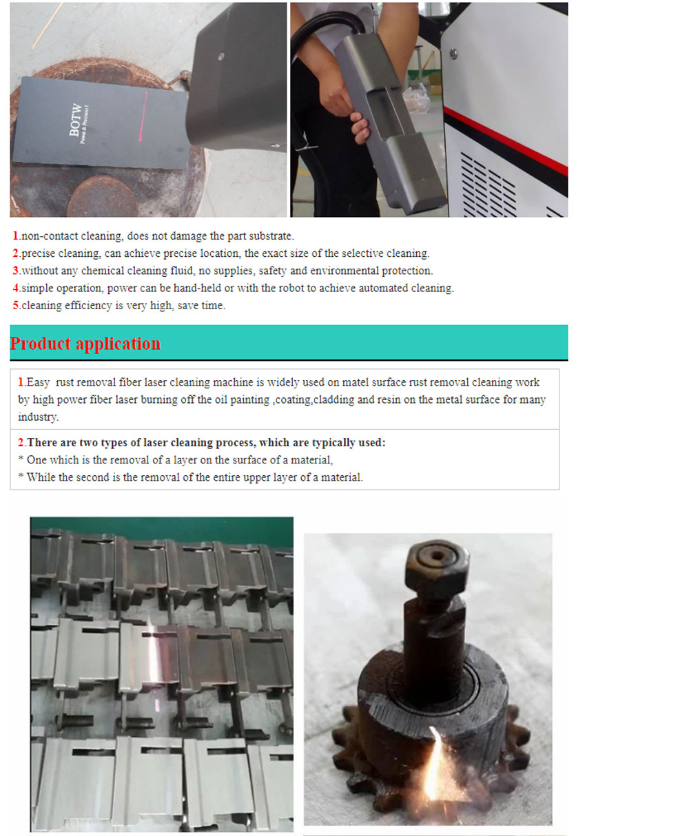 Handheld 1000W Laser Cleaning Machine For Metal Rust Removal