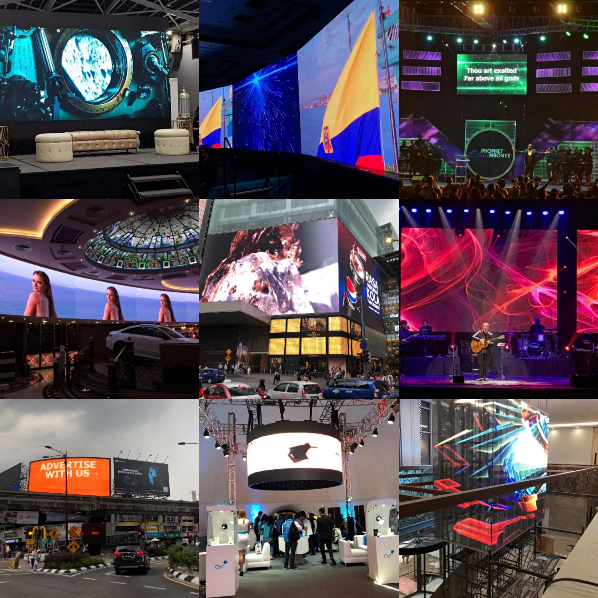Outdoor Transparent Led Display Screen For Shopping Mall Storefront Curtain