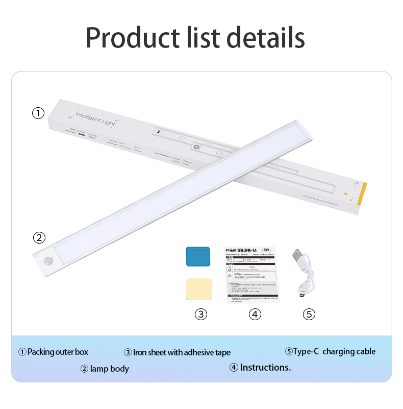 Indoor Battery Powered Motion Sensor Led Under Cabinet Lights 30000 Hours Working Time