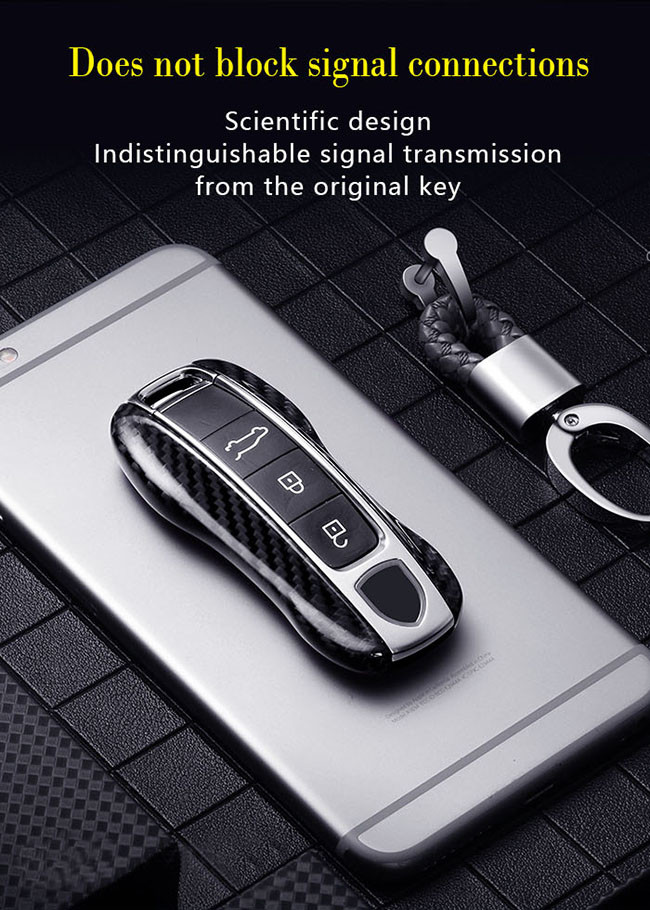 Porsche Scratch Resistant 3K Carbon Fiber Car Key Case