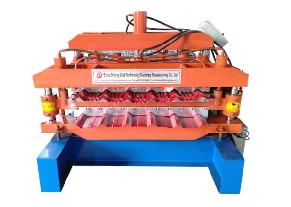 Color Sheet Double Layer Roll Forming Machine Productivity 20-25 M/Min Shaft