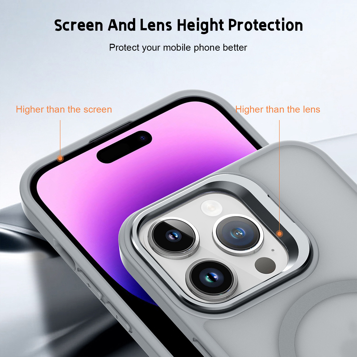 Translucent Backplate Magnet Mobile Cell Phone Cover Anti Fingerprint