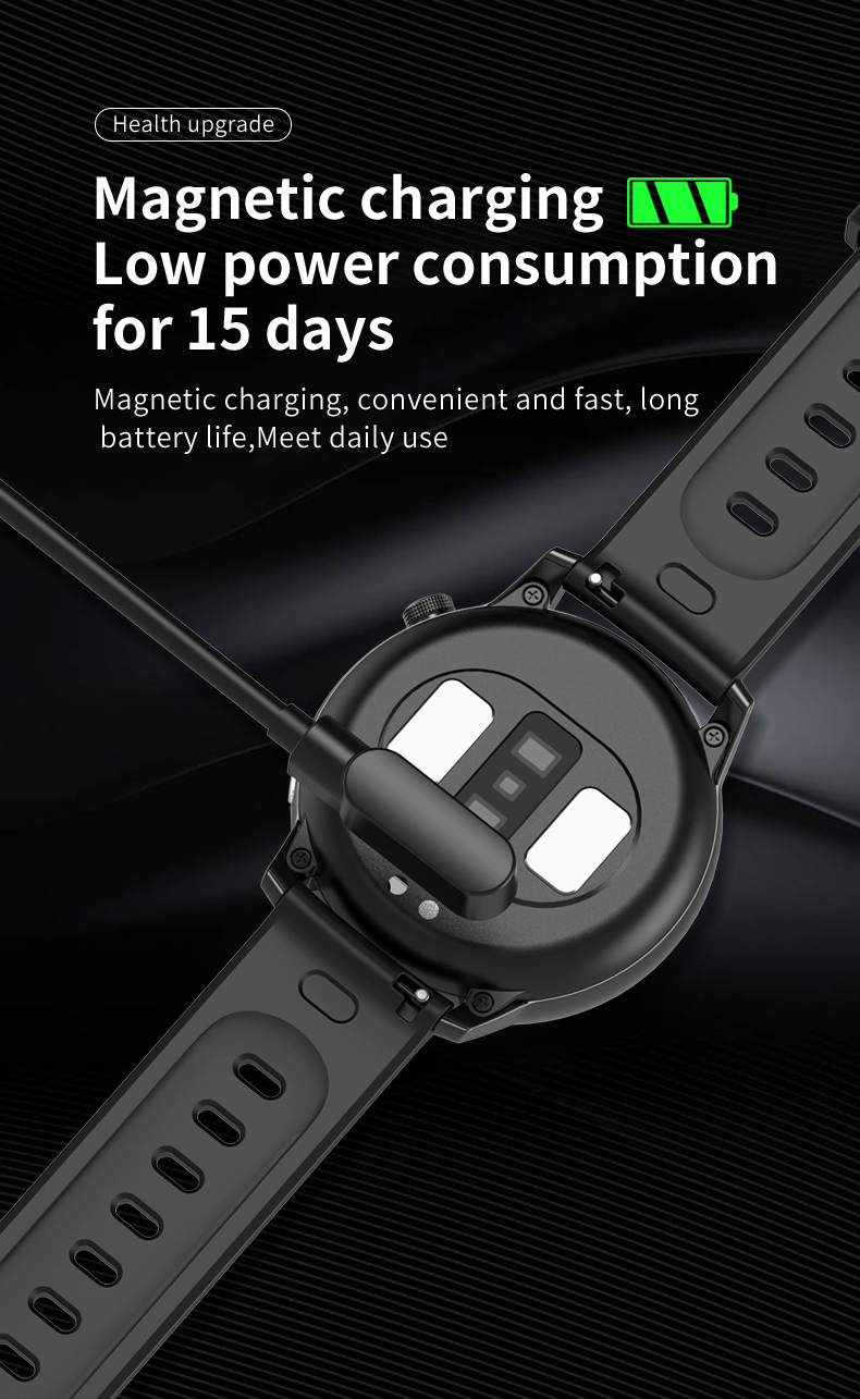 HL31 Smart Watches BT4.2 40MHz Round Weather Record Sleep Time 160KB RAM