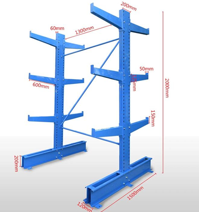 Metal Steel Pipe Workshop Cantilever Shelving Systems, Heavy Duty Metal Rack
