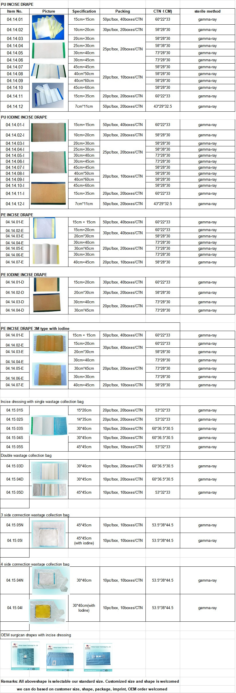 similar 3M medical surgical drape with iodine