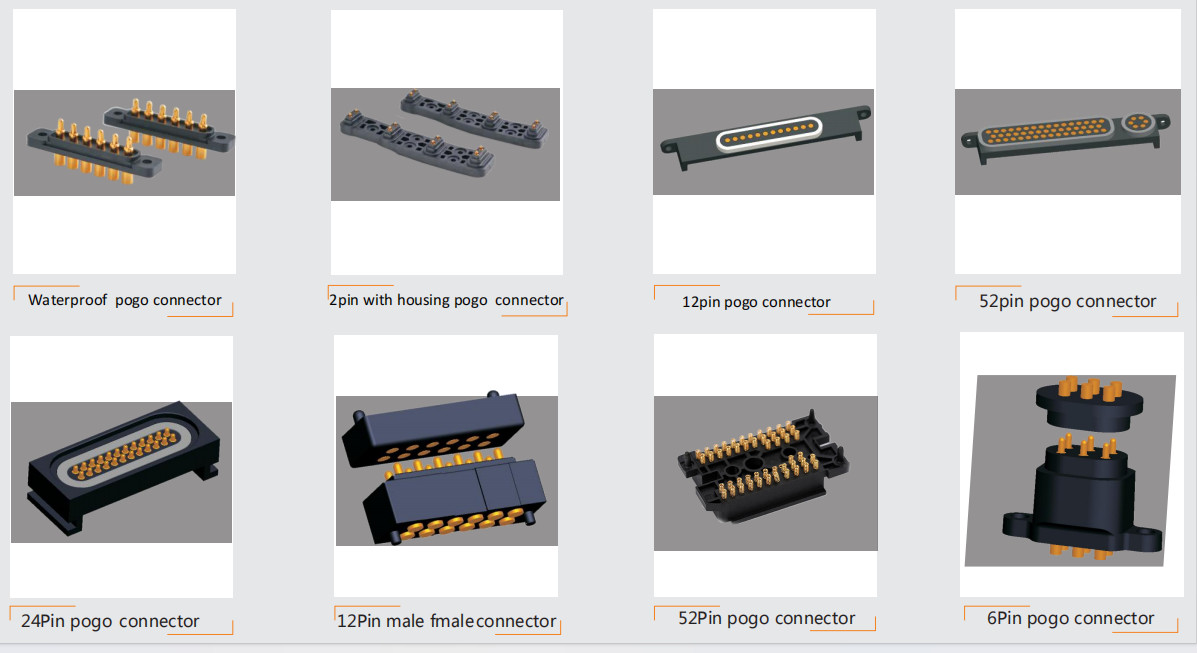 40 Pin Spring Loaded Connector 2.54mm Pitch Pogo Pin Connector 1.0A For Medical Products