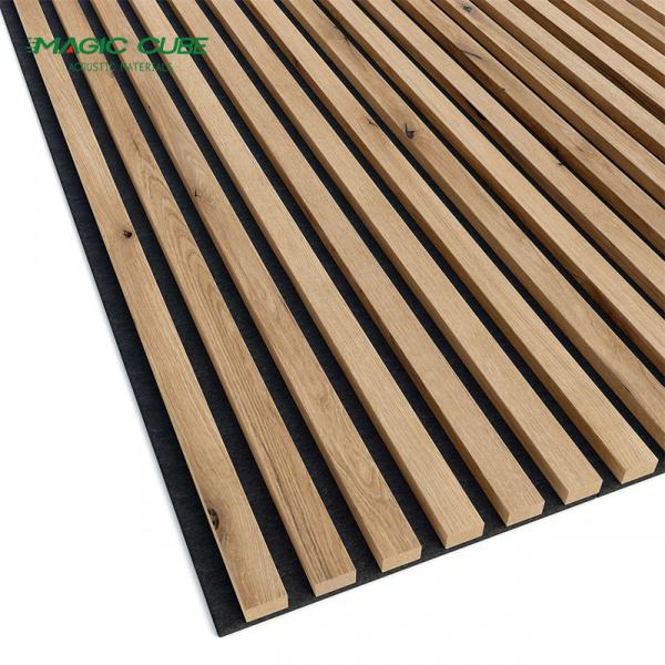 Fr MDF Face Material Contemporary Design Akupanel Slatted Acoustic Wood Veneer