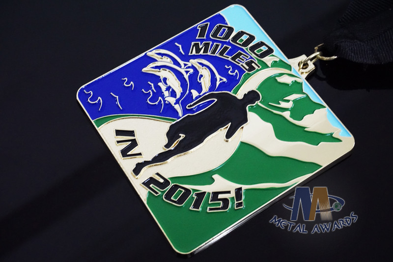 Running Fishing Or Funny Custom Sports Events Medals Bespoke Logo Shiny Gold Plating
