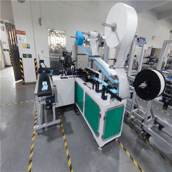Folding Elastic Earloop Mask Machine 22kW Mask Making Equipment