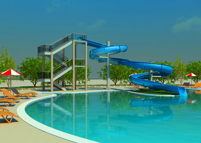 Aqua Park Equipment Spiral Tube Slide Commercial Playground Equipment
