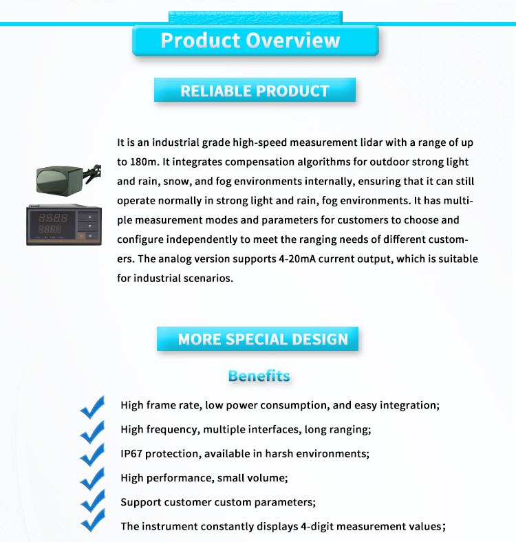 UBJG-04 Micro Laser Distance Sensor Rangefinder With 180m Range And Digital Display Instrument