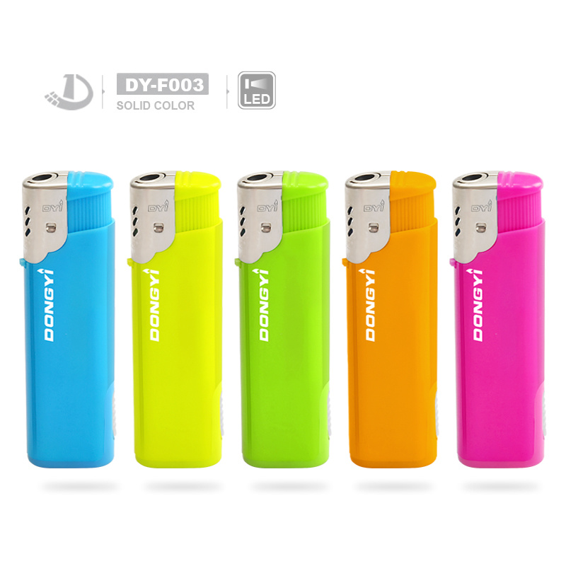 Men&prime;s Gift of Dy-F003 Electronic LED Lamp Refillable Windproof Gas Lighter