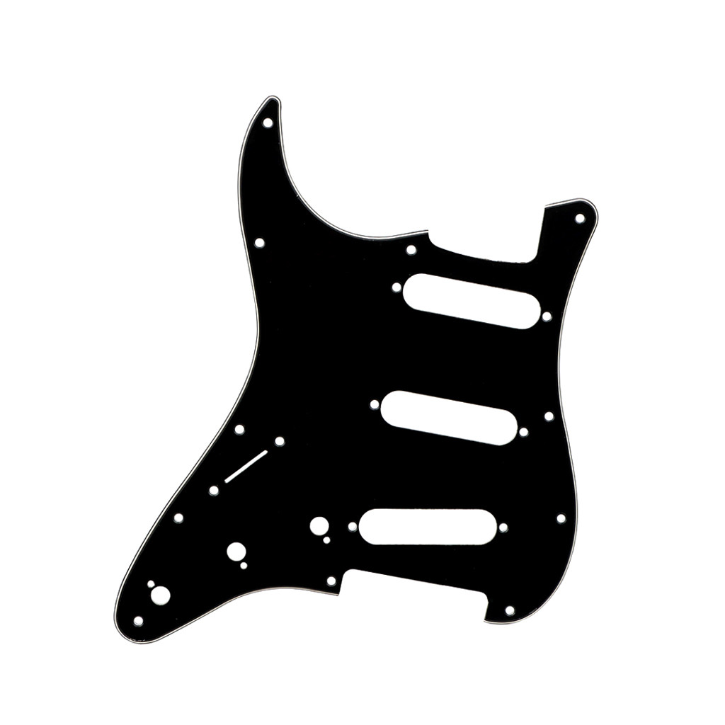 Stratocaster Style Electric Guitar Pickguard ST 3Ply 11-Hole Scratch Plate Cream Pearl PVC