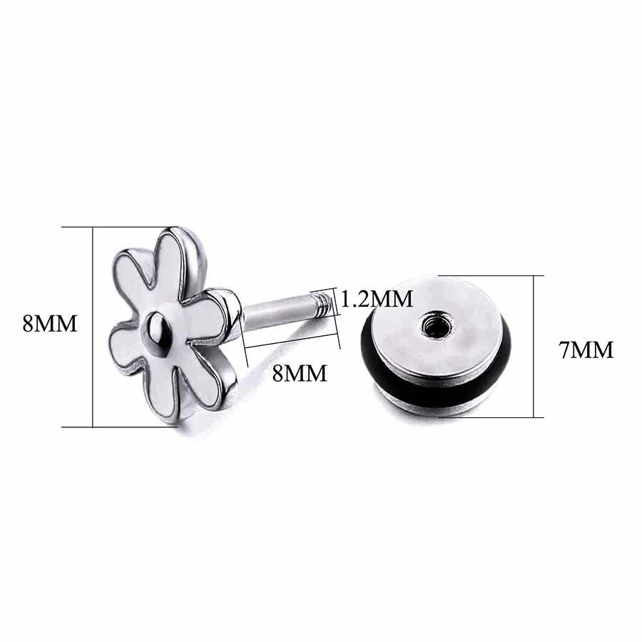 Women Christmas gifts special fashion red flower shaped stud earrings