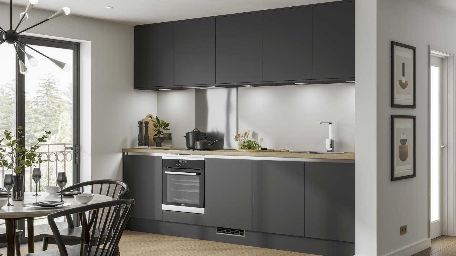 YALIG Wooden Kitchen Cabinet Sets with Waterproof Fireproof Advantage and Blum Hardware