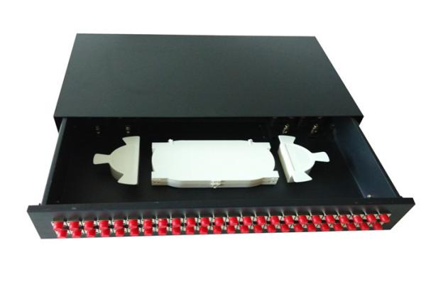 19" ODF Fiber Optic Joint Box , sliding fiber optic patch panel 48 port with FC