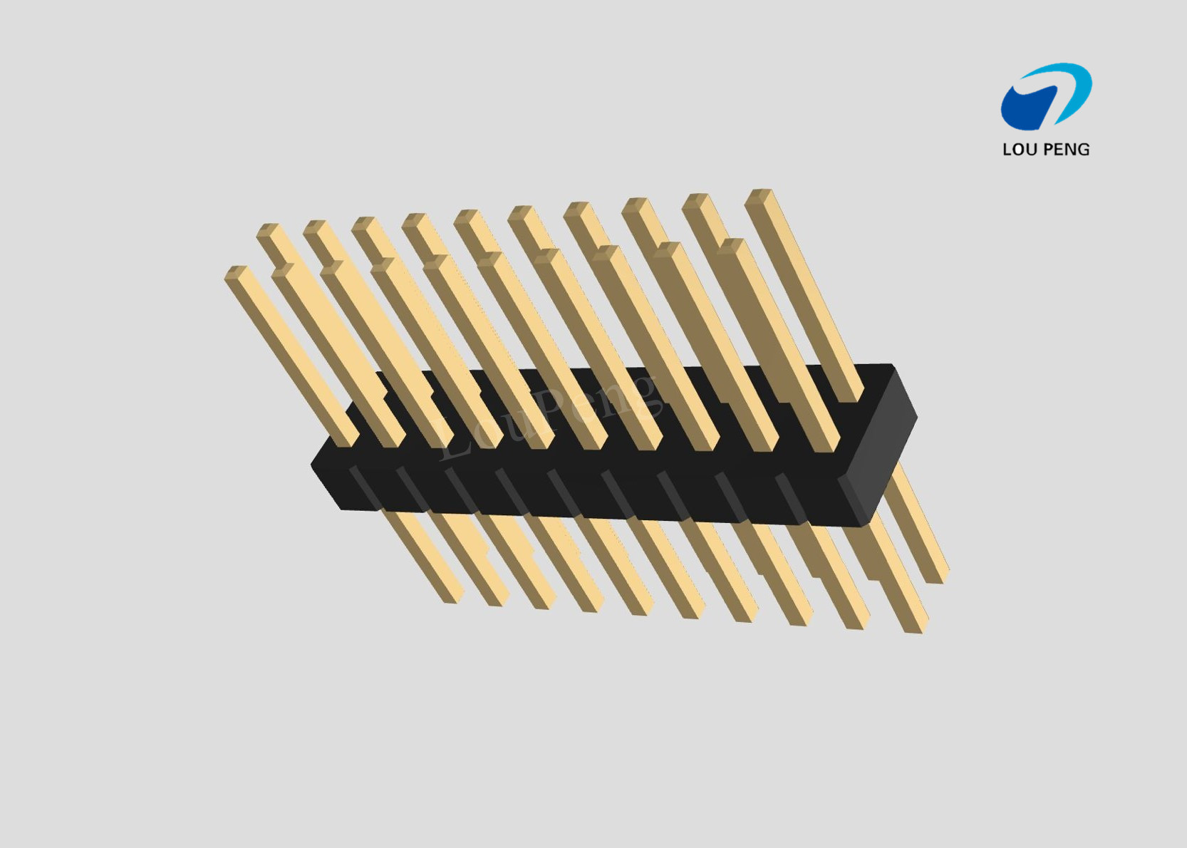 Pin Header 2x10pin 1.00mm pitch vertical