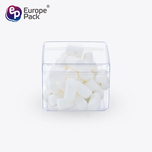 Wholesale transparent wedding party gift storage sweet cube display plastic