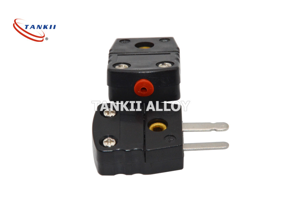 Nylon Resin Miniature Thermocouple K Type Connector 16A Yellow Color