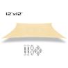 Buy cheap Anti Oxidants Square Garden Sun Sail With Hardware Kit 95% - 99% Shade Rate from wholesalers
