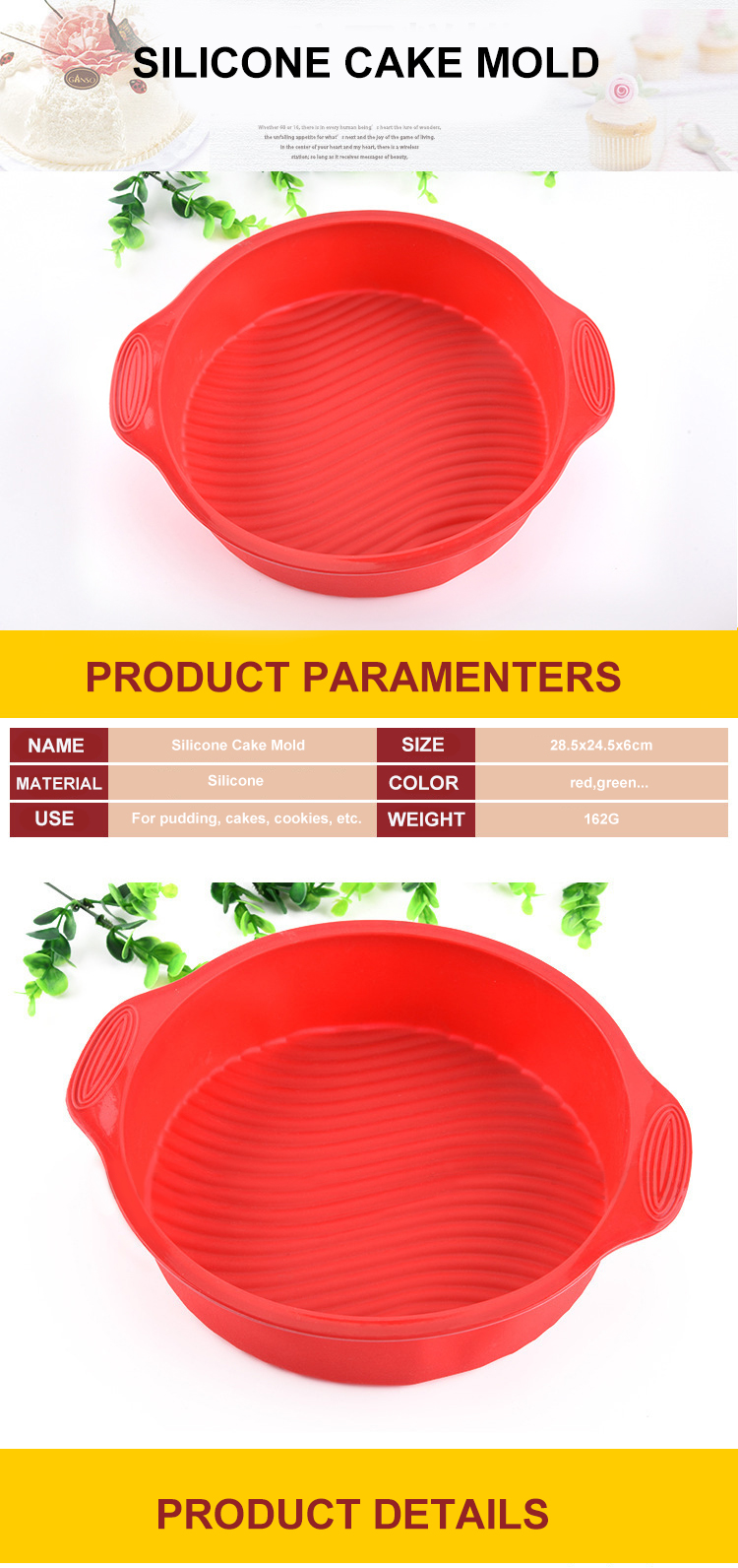Non Stick Silicone Toast Baking Mold Freezer Safe For Home Kitchen