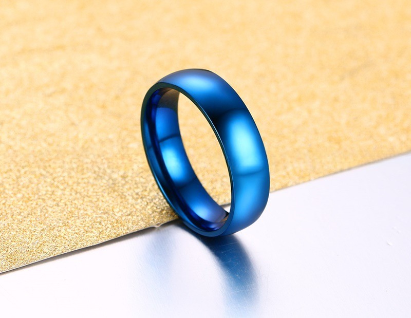 6mm Stainless Steel Rings High Polished Plain Domed For Men Women
