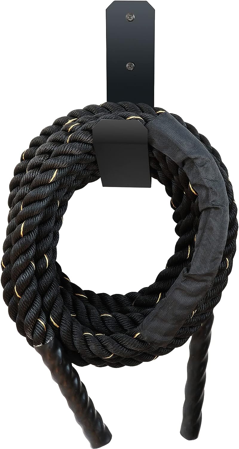 Wall Mounted Steel Battle Rope Holder for Exercise Rope Storage Home and Commercial Gym