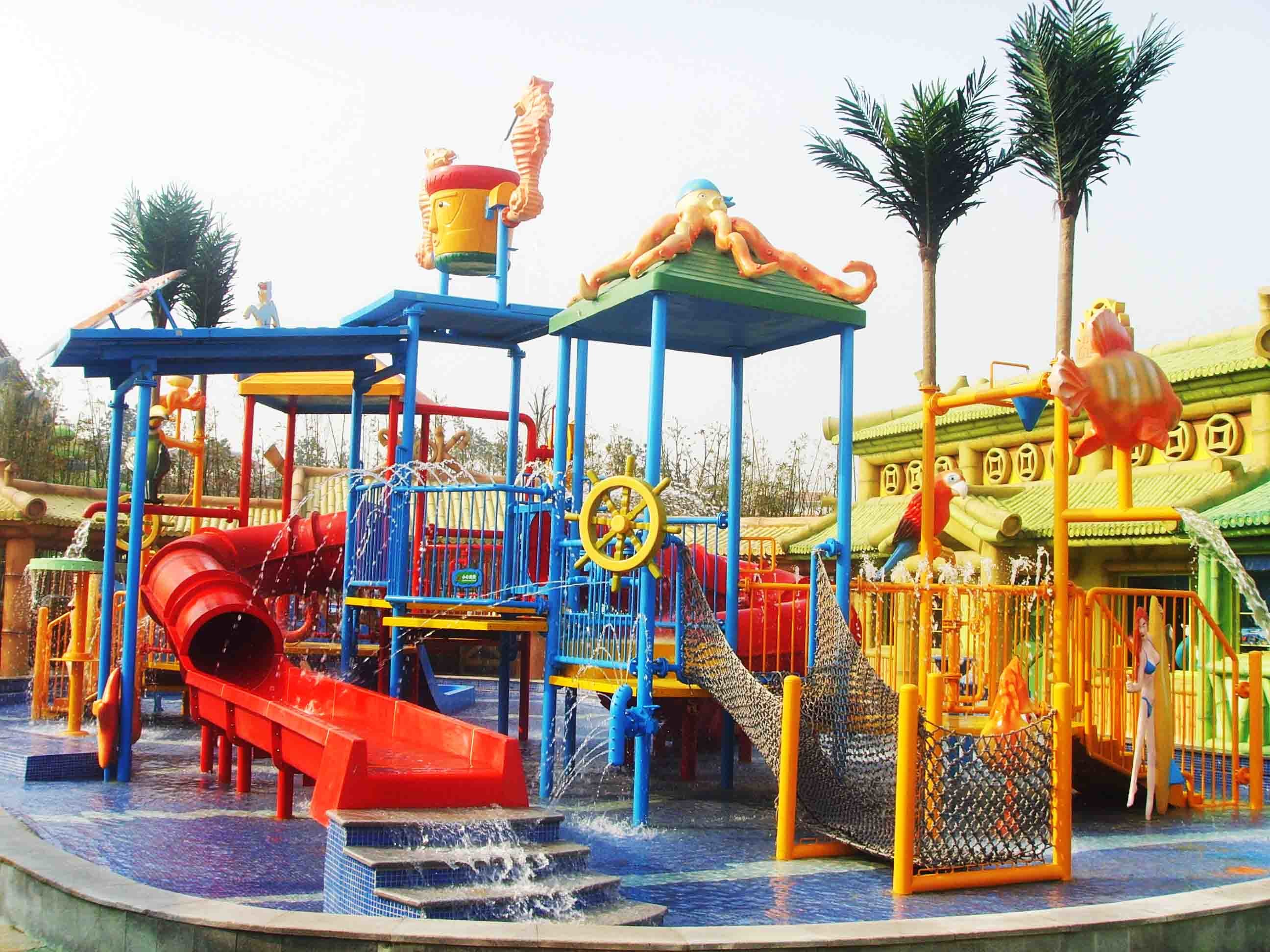 Water Park Equipments, Kids' Water Playground For 50 Riders 17.5 * 11 * 7m