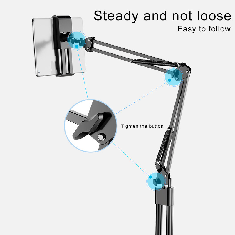 Lazy Sofa 10.6inch Cell Phone Stand For Bed , Tripod Stand For Mobile And Camera