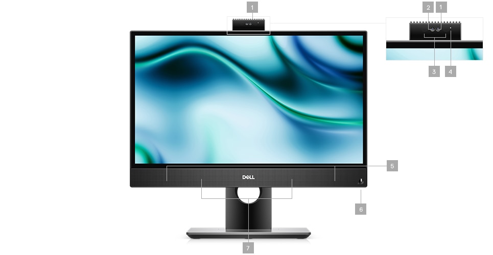 Dell Optiplex 3280 Intel Core 10th i3-10105T 4G 1T 21.5" Black All-in-One Computer Set