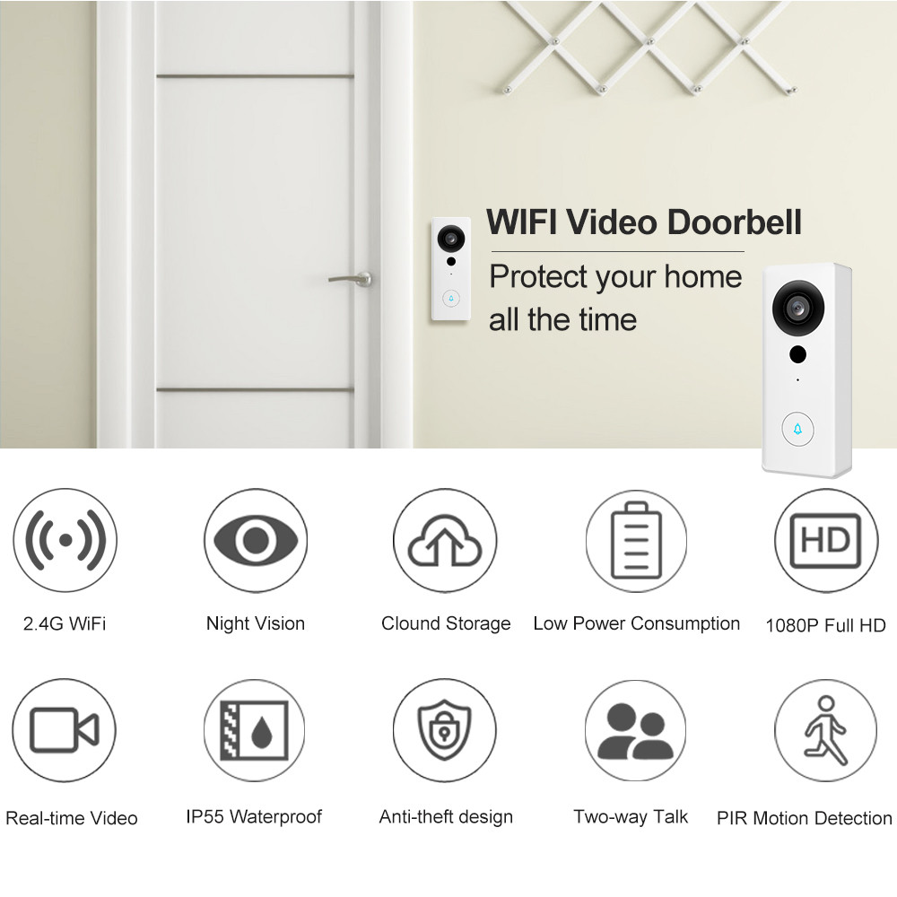 1080P IR Night Anti theft Video IP Intercom Audio Door Phone For Villa