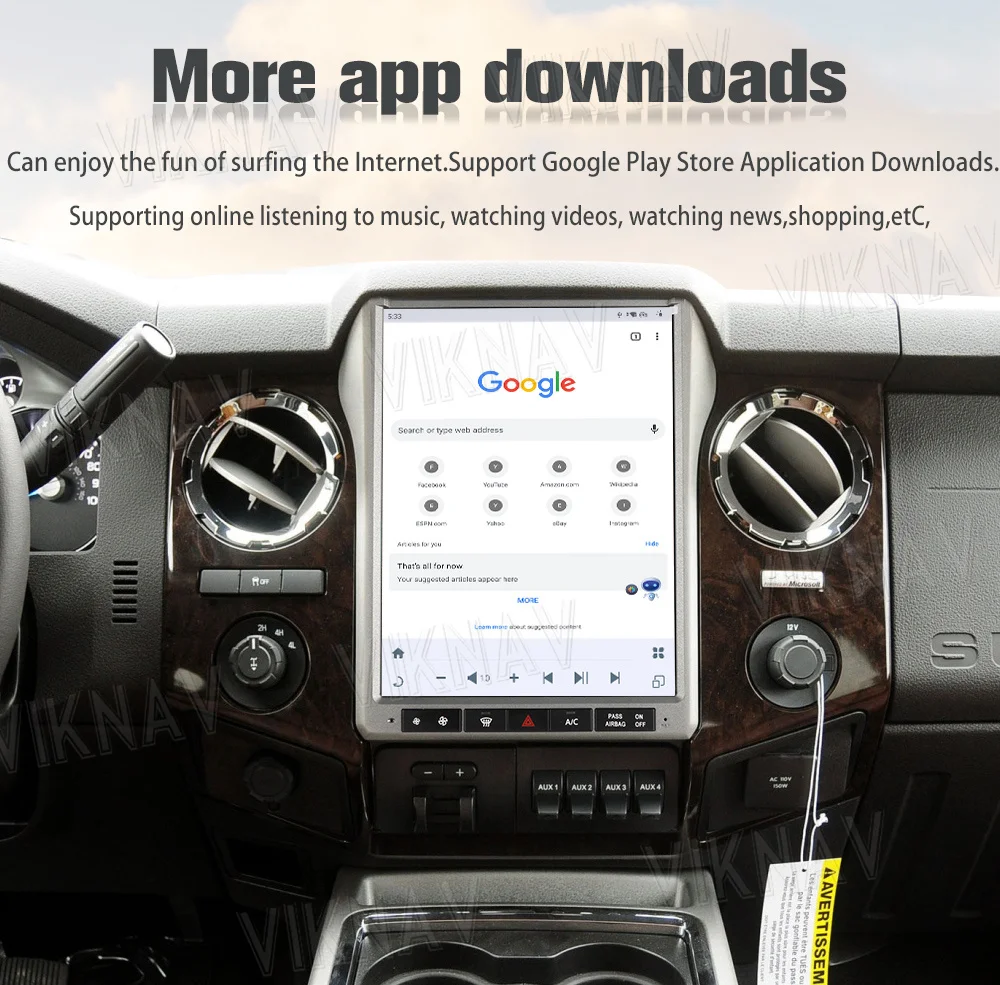 12.1Inch Android Touch Screen Car Radio Ford F250 2013 2014 Carplay Auto Stereo Aftermarket Head Unit Video Player