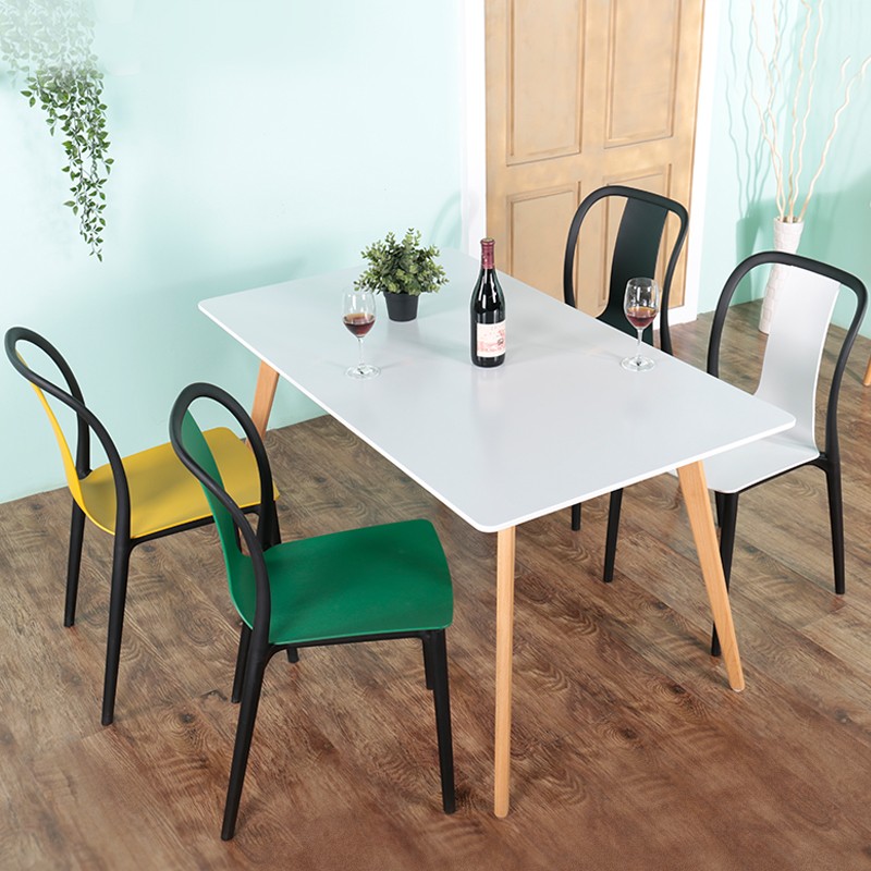 Hollow Modern Metal Dining Chairs , Black Metal Leg Dining Chair