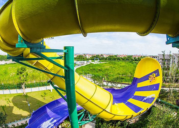 Fiberglass Material Custom Water Slides Tubes OEM Create Amusement Park