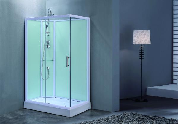 Luxurious Shower Room Tempered Glass And White Alum Profile For A High
