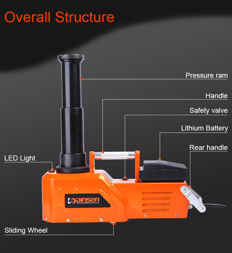 Sliding Wheel 15 Ton Hydraulic Jack for Pickup Truck 200-520mm Lift Range