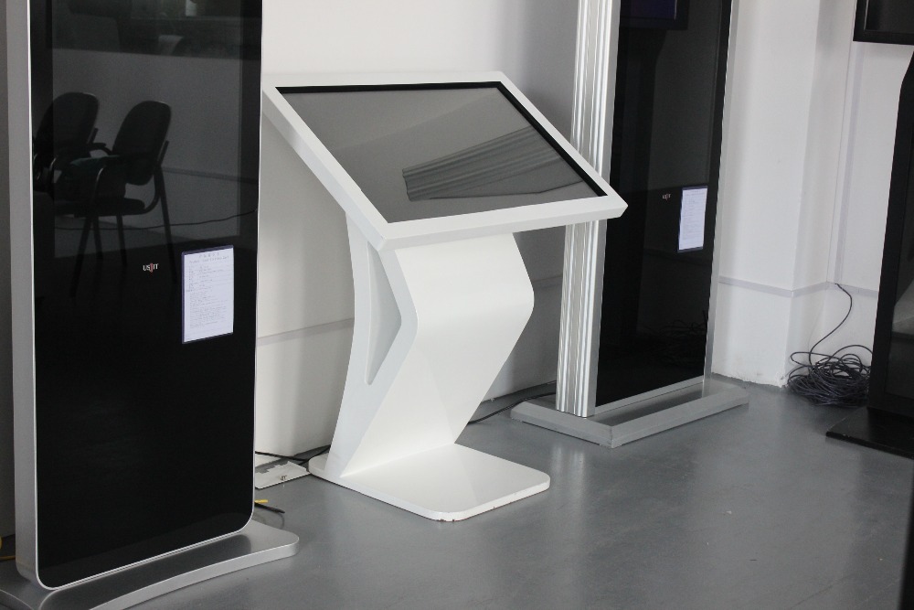 27" inch TFT LED AD signage display PC touch screen kiosk stand