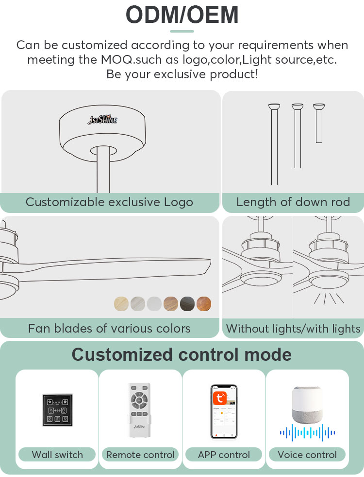 1stshine Ceiling Fan with Private Mold NO Laser Printing and Natural 5 Wind Speeds