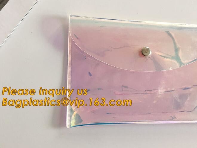 Plastic Bag OEM Custom PVC Loop Handle Image Printed Plastic Shopping Bag,Promotional Clear Waterproof Plastic Cosmetic