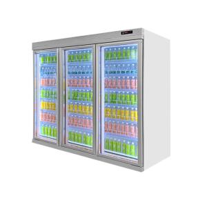 Multi Door Merchandiser Upright Display Chiller With Adjustable Shelf