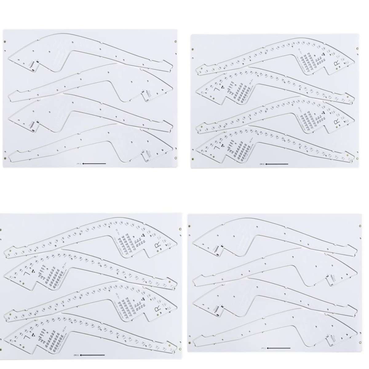 HASL Lead Free FR4 TG150 Double Sided PCB 10mil For LED Light