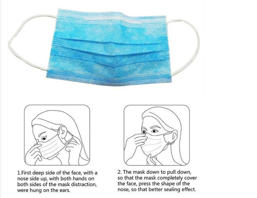 Wholesale Custom Earloop Disposable Non Woven 3 Ply Surgical Medical Face Mask