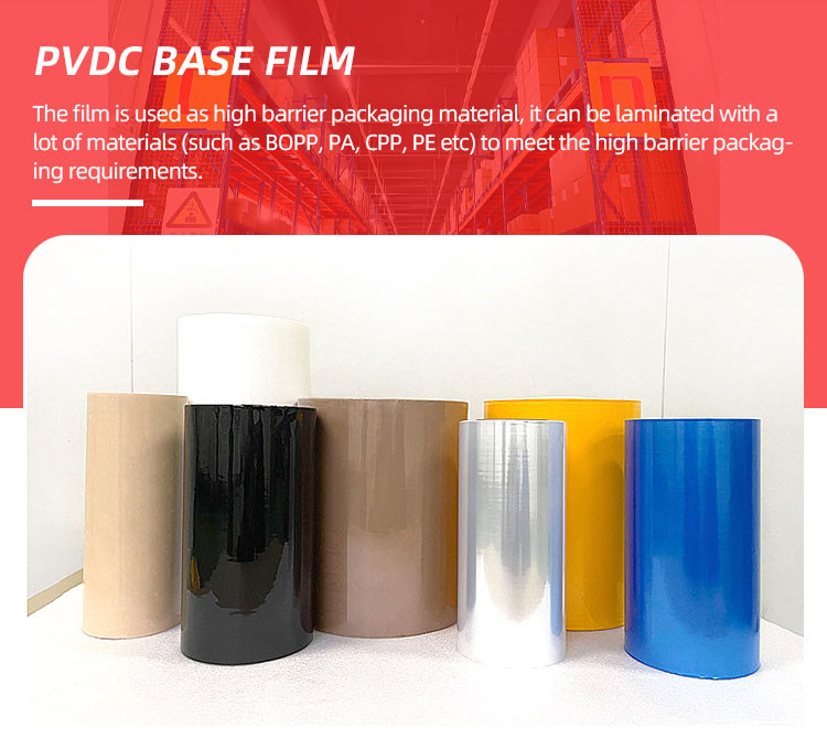 PVDC Soft Plastic Base Web Vacuum Bottom Thermoforming Film Roll For Thermoforming Machine