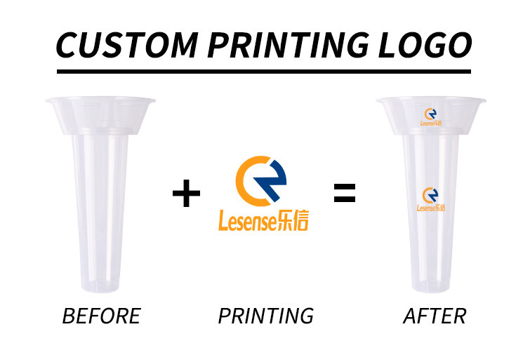 Custom Design Plastic Cups With Logo Disposable Plastic Cups For Snack 2 In 1