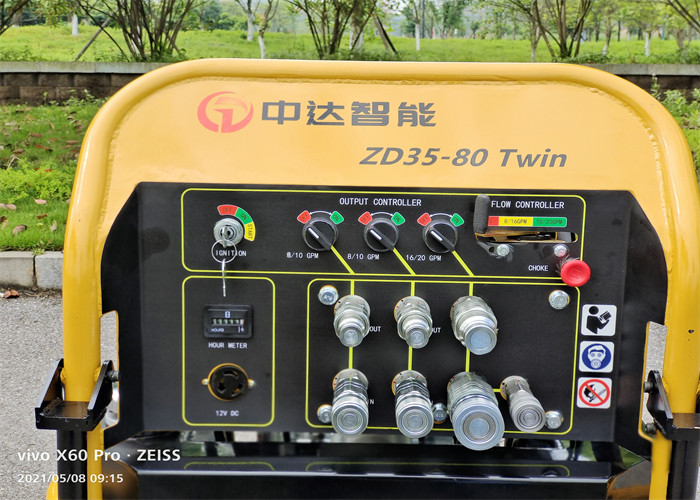 Double Circuit 20GPM Gasoline Hydraulic Power Unit Electrical Control Aseismic