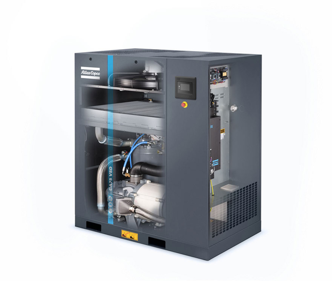 Rotary Screw Atlas Copco Screw Air Compressor , Atlas Copco GA15 VSD 15KW 7