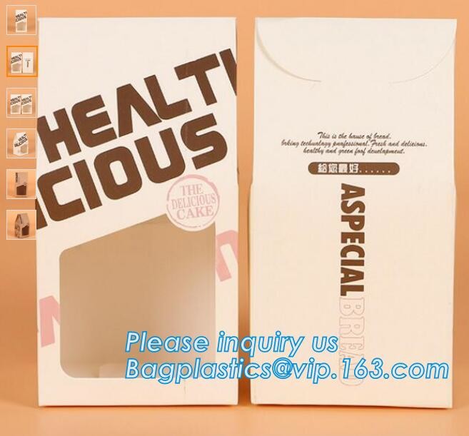 Wholesale custom Paper Cookies packing Cake Box with PVC window,Wholesale Plastic Square Birthday Wedding Packaging Clea