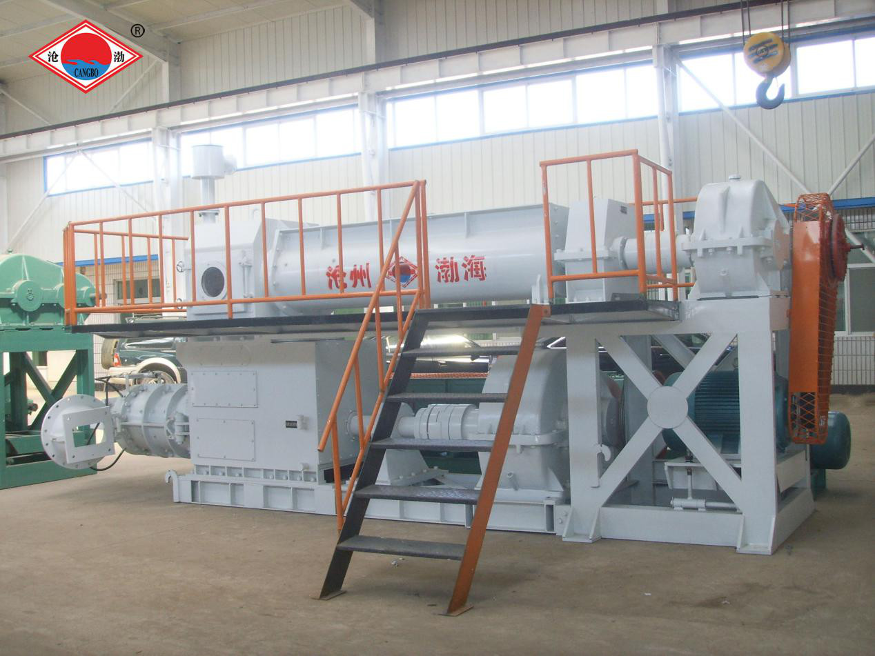 Two Stage Vacuum Extruder 32000pcs/H Fly Ash Brick Making Machine